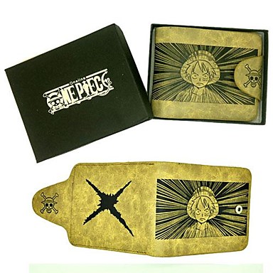choose cheapest One Piece the Straw Hat Pirates Cho Monkey D Luffy Leather Wallet Cosplay Accessory outlet online sale